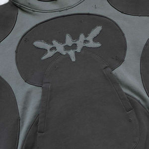 Custom <b>Rhinestone</b> Bling Crystal Logo Winter Hip Hop Pullover Streetwear Hooded Fleece <b>Jacket</b> Trendy Unisex Fashion 100% Cotton - Product Image 4