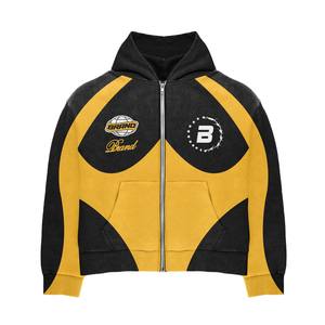 Chándal de nailon para hombre, pantalones y sudaderas apilados cortavientos nuevos personalizados, chándal de dos piezas de poliéster con cremallera para romper el viento, chándal para hombre - Product Image 2