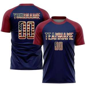 Venta al por mayor sublimación personalizada hombres fútbol Jersey conjuntos uniforme de fútbol de secado rápido transpirable ecológico 100% poliéster fútbol - Product Image 6