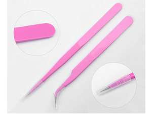 Lash Tweezers Custom Logo <b>Box</b> Packing Eyelash Tweezers <b>Strong</b> Hold Fiber Tip Tweezers for Eyelash Extension - Product Image 5
