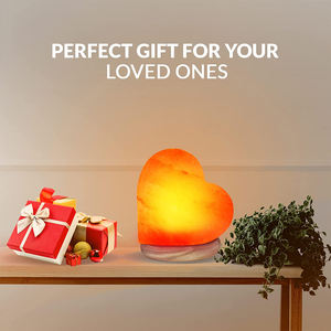 Lampe au sel de l'Himalaya naturel Heart-Design Styles nautiques Lampe d'amour du Pakistan Fabriqué Himaliyan Décoration de bureau à domicile - Product Image 4