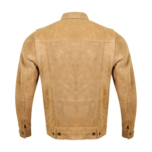 แจ็กเก็ตขี่มอเตอร์ไซค์หนังนิ่มสำหรับทุกเพศ, เสื้อแจ็กเก็ตมอเตอร์ไซค์ผ้าแคนวาสสำหรับให้ความอบอุ่นในฤดูหนาวดีไซน์คลาสสิก - Product Image 3