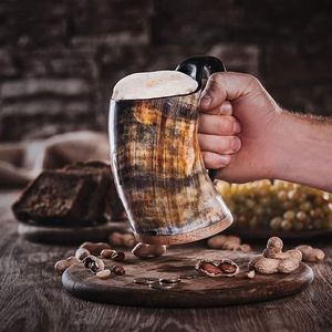 Viking Drinking Horn <b>Mugs</b> & Cups Viking Style Gifts for Men Drinking Horn Beer <b>Mug</b> with <b>Handmade</b> Use Party Ware - Product Image 4