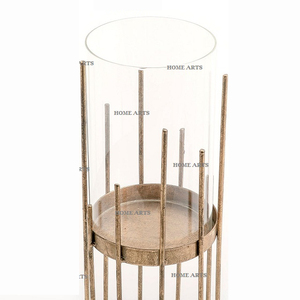 Portavelas de diseño fabuloso con forma redonda, de hierro de calidad de lujo, para accesorios de decoración de bodas. - Product Image 5