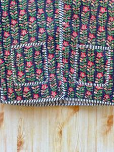 เสื้อแจ็กเก็ตผู้หญิงลายควิลท์ลายดอกไม้ผ้าฝ้ายระบายอากาศได้ดีเสื้อแจ็กเก็ตลำลองมีกระดุมใส่กลับด้านได้แบบอินเดีย - Product Image 2