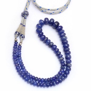 Tanzanite Gemstone 6mm-12mm Lisse Rondelle Perlé Collier Tanzanite Collier Naturel Tanzanite Pierres Précieuses Pour Bijoux - Product Image 1