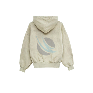 Haute qualité sans ficelle respirant pierre lavé à l'acide imprimé personnalisé pull à capuche pour hommes 100% coton 380-400 GSM écologique - Product Image 3