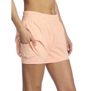 Short de sport pour femme taille haute Bermuda en nylon élastique pour Yoga Gym Running Fitness Respirant Slim Fit Design - Product Image 2