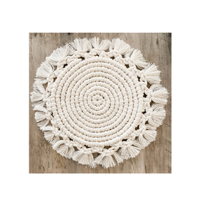 ที่รองแก้วแฮนด์เมดดีไซน์ไม่ซ้ําใครสีขาว Macrame Tablemats Placemats ในราคาส่วนลดงบประมาณต่ํามาก - Product Image 6