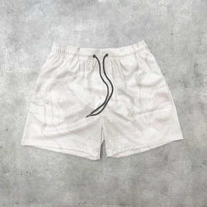 Verano nuevo diseño ropa deportiva pantalones cortos para hombre logotipo personalizado impreso peso ligero hombres gimnasio pantalones cortos nueva serigrafía hombres 100% algodón - Product Image 6