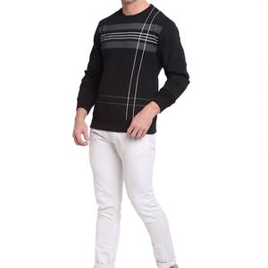 Hombres 340 GSM algodón polar sudadera cuello redondo manga larga Casual pulóver OEM - Product Image 4