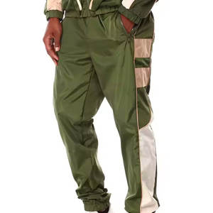 Haute qualité 100% Polyester Baggy Jogging survêtement hommes veste zippée Baggy pantalon Nylon coupe-vent costume - Product Image 6