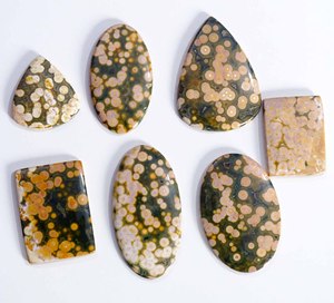 Super One Cabochon de jaspe océanique naturel Quartz en vrac Pierres précieuses Vente en gros Jaspe océanique Mélange de formes et de tailles pour la fabrication de bijoux - Product Image 3