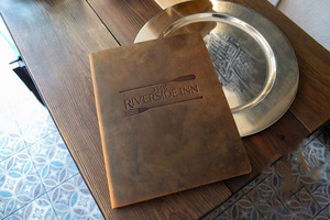 Menu Bool Cover Custom Debossed Gold Hot Stamping Logo Menu Cover Presenter Restaurant Menu Covers - Product Image 2