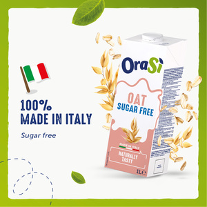 OraSi Bevande Vegetali all'Avena Senza Zucchero per Distributori, Naturalmente Dolci, 1 Litro, 12 Unità - Bevanda Salutare - Product Image 4