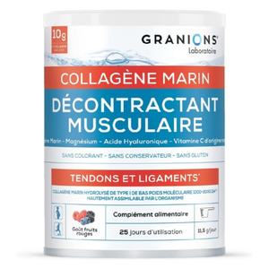 <span class=keywords><strong>Granions</strong></span> COLLAGÈNE MARIN RELAXANT MUSCULAIRE Collagène Marin Hydrolysé Type 1 Faible Poids Moléculaire Formule Ultra Complète Pot de 300g - Product Image 1