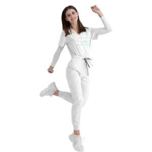 Dernier modèle d'uniforme d'infirmière unisexe, 12 couleurs chaudes, ensemble de blouses pour hommes et femmes, pantalons extensibles unisexes et hospitaliers - Product Image 5