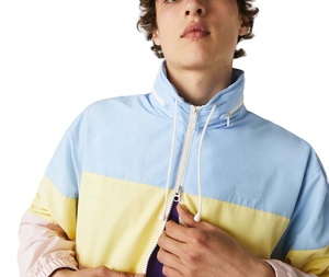 Veste coupe-vent légère ODM, vente en gros de mode, vêtements d'extérieur imperméables, toile, col montant, logo frontal pour hommes - Product Image 4