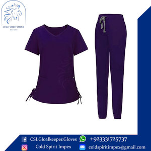 2025 nuevo diseño de conjunto de dos piezas para mujer Top clásico con cuello en V y pantalones para correr de Yoga hechos de tela de punto - Product Image 6