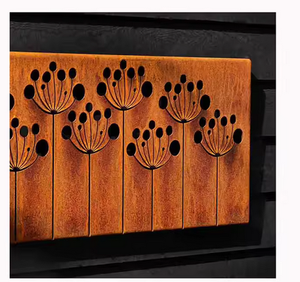 Panel Decorativo para Valla de Jardín, Escultura de Acero Corten con Corte Láser, Valla de Jardín de Hierro Metálico Personalizada para Exteriores, 1.50 de Alto - Product Image 4