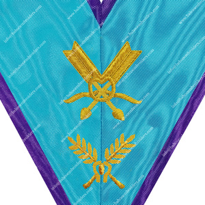 COLLAR DE OFICIAL DE REGALIA MASÓNICO DE SECRETARIA DEL RITO MISRAIM - Product Image 2