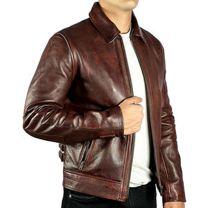 Veste en cuir pour hommes à prix de haute qualité veste en cuir avec logo sur mesure pour hommes prix de gros d'usine veste pour hommes - Product Image 2