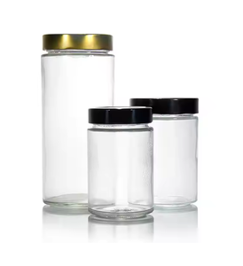 Frascos de vidrio personalizados de 16oz Venta caliente Frascos de vidrio personalizados de 150ml 300ml 500ml 1000ml con tapas a los mejores precios - Product Image 1