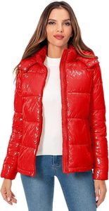 Veste d'hiver tissée respirante à capuche pour femmes Veste matelassée à fermeture éclair complète Manteau court à bulles Exportateur de confiance Qualité du fournisseur - Product Image 6