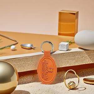 Llavero de goma de PVC de 2,5 pulgadas de estilo marrón claro, regalo corporativo y artículo de evento promocional para regalos promocionales - Product Image 4