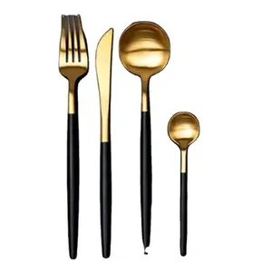 Cuillères à soupe en acier inoxydable plaqué or, ensemble de couverts de qualité supérieure pour la cuisine et la salle à manger à un prix abordable - Product Image 1