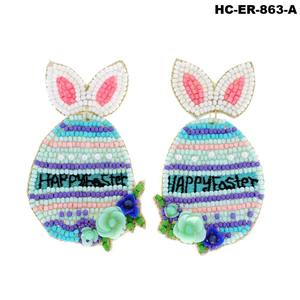 Glamorous Party Wear Pendientes con cuentas de semillas para niñas y mujeres con detalles artísticos y atractivas combinaciones de colores - Product Image 5