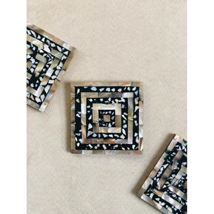 Plateaux de service en nacre de qualité supérieure de haute qualité avec caboteur Set Hotels & Restaurant à Hannan Handicrafts India - Product Image 5