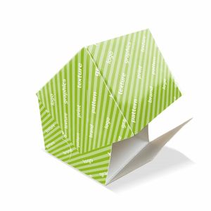 Boîte à gâteau personnalisée Mini SAVOIR 4 points, carrée, en carton recyclé, épaisseur 2 cm, finition mate - Product Image 1
