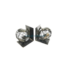 ที่กั้นหนังสือโลหะสไตล์ใหม่หรูหราคุณภาพระดับพรีเมียมสีดำสำหรับตกแต่งโต๊ะในบ้านและโรงเรียน-ผลิตในอินเดีย - Product Image 1