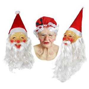 Nouveau <span class=keywords><strong>noël</strong></span> père <span class=keywords><strong>noël</strong></span> visage masques en Latex pour <span class=keywords><strong>noël</strong></span> mascarade fête réaliste <span class=keywords><strong>grand</strong></span>-<span class=keywords><strong>mère</strong></span> masques Cosplay accessoires - Product Image 1