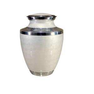 Urnas de cremación Urna para adultos de color blanco elegante Mejor para cenizas humanas Urna funeraria hecha a mano al por mayor - Product Image 3