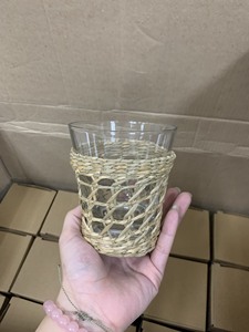 Handwoven Bamboo Country Style Reusable Eco-Friendly <b>Cups</b> & Saucers for Tea and Coffee - Product Image 1
