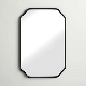 Scalloped <b>Square</b> Art Deco Gold Framed Wall Mirror Decorative Vanity Mirror for <b>Bathroom</b> Bedroom Living Room Wedding - Product Image 1