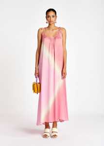 Nouveau à la mode bohème Floral Maxi robe fêtes d'été Spaghetti sangle dos nu 100% rayonne cravate teinture taille libre XL tissé tissage - Product Image 5