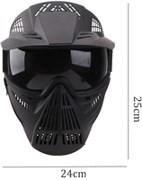 Masques tactiques pour airsoft, lunettes de protection pour Halloween, jeux de survie CS, masque cosplay de tir