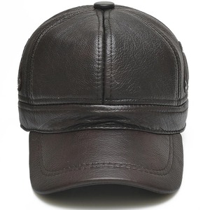 Casquette de baseball rétro en cuir de vache véritable pour homme, style 2025, marron, cuir de vache véritable, réglable - Product Image 3