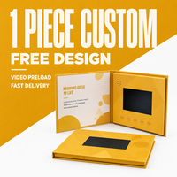 Carte de brochure vidéo LCD personnalisée de 5, 7 et 10 pouces avec impression de logo pour le marketing d'entreprise et la promotion de produits