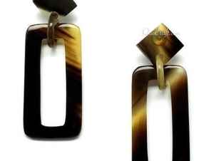 Latest Design 100% Natural Buffalo Horn <b>Earrings</b> Good Quality Horn Jewelry for Women's Wedding - Product Image 3