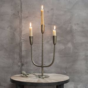Grand candélabre en métal noir pour cérémonie d'église d'allée de mariage et pièce de décoration d'événement d'intérieur luxueux - Product Image 3