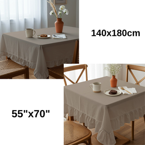 Mantel de visón de tamaño único para mesas de comedor Tela de poliéster para fiestas y reuniones de hoteles 140x180cm 55x70 pulgadas - Product Image 3