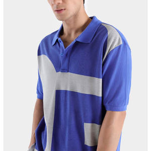 Camiseta de golf informal para hombre, manga corta, informal para Polo con patrón de estampado sólido, 100% algodón, peso pesado para camisetas de Polo - Product Image 2