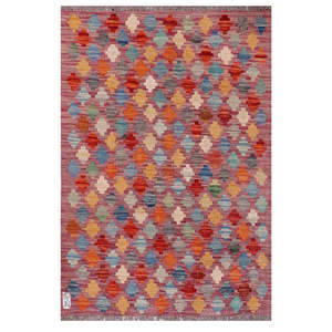 Alfombra Kilim de Maimana, Afganistán, 117 x 85 cm, Decoración de Pared - Product Image 1