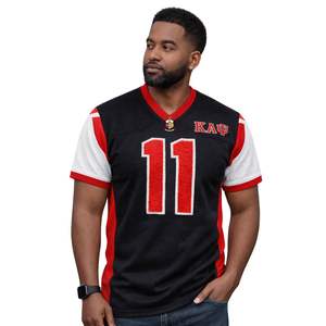 Camiseta de Fútbol Negra Kappa Alpha Psi, Camiseta Deportiva Premium de Manga Corta con Diseño de Número para el Día del Partido y Ropa Griega - Product Image 1