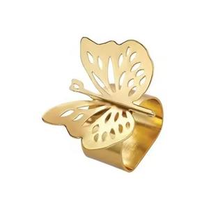 Metal Napkin Ring Gold Polished Round thick Napkin Ring Gold <b>Christmas</b> Napkin Rings - Product Image 6