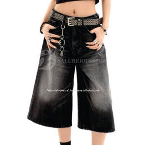 New Arrival <b>Women's</b> High Quality Mid Waist Denim <b>Shorts</b> Regular Fit <b>Long</b> Length 100% Cotton for Summer Fashion - Product Image 5